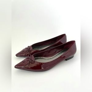BCBGirls Burgundy Patent Leather Pointed Flats